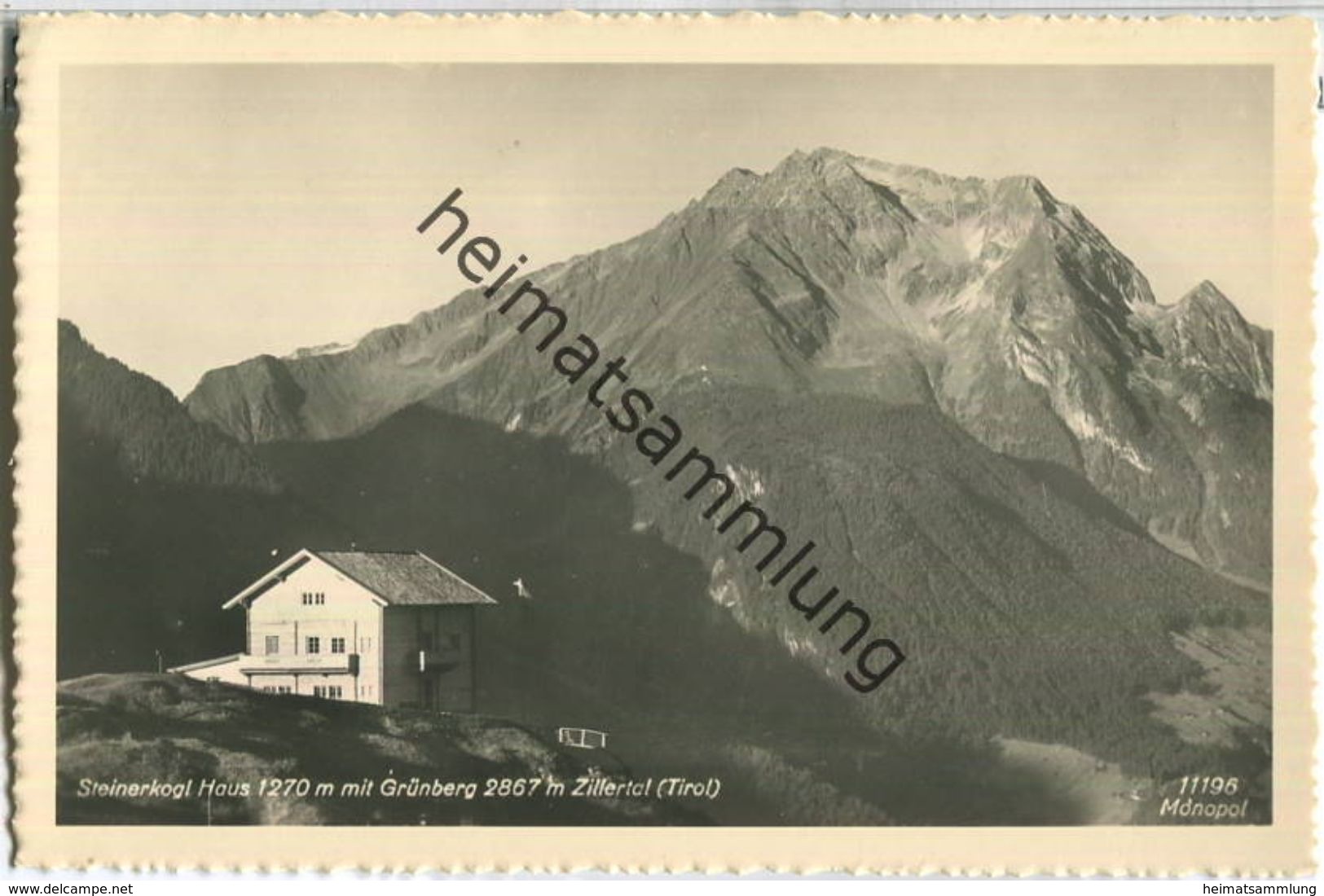 Steinerkogl Haus Grünberg - Zillertal - Foto-Ansichtskarte - Verlag A. Schöllhorn Innsbruck