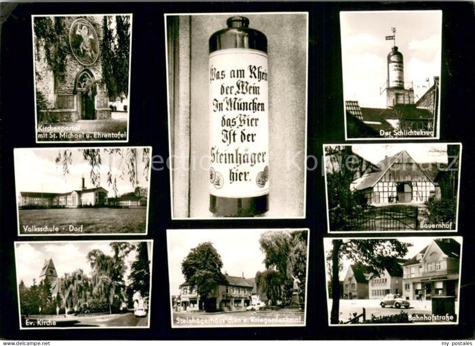 Steinhagen Westfalen Der Schlichtekrug Kirchenportal mit St.Michael u.Ehrentafel