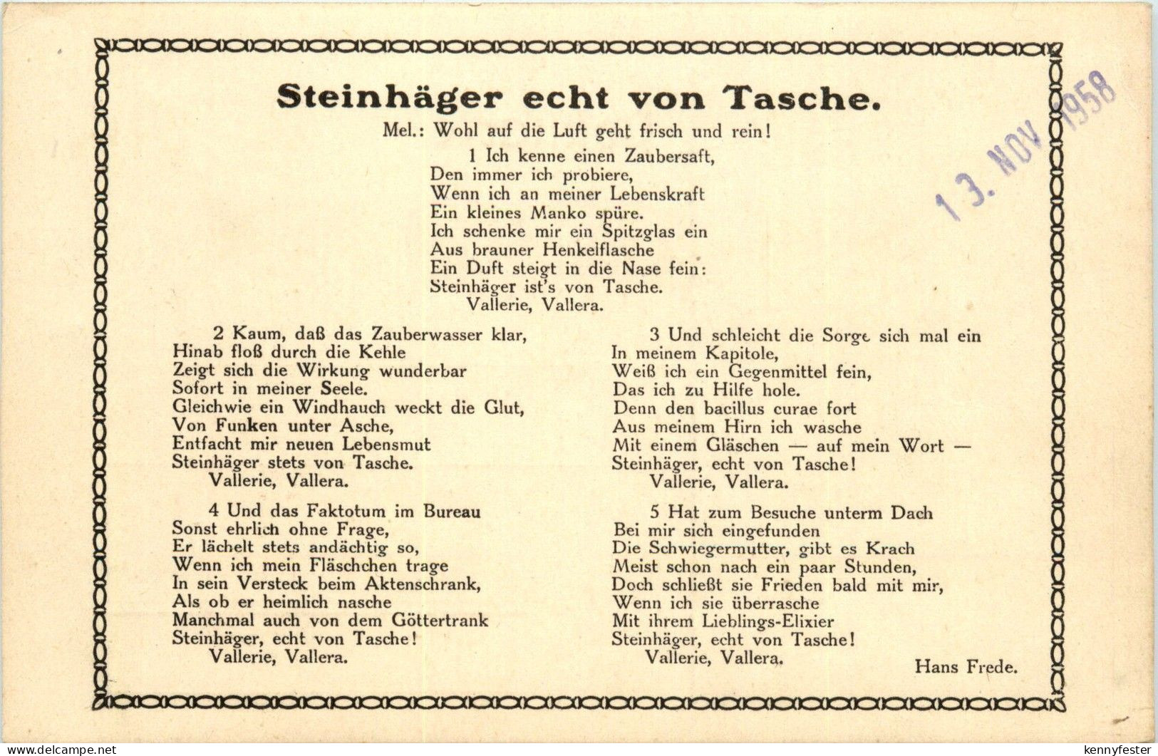 Steinhäger echt von Tasche Steinhagen