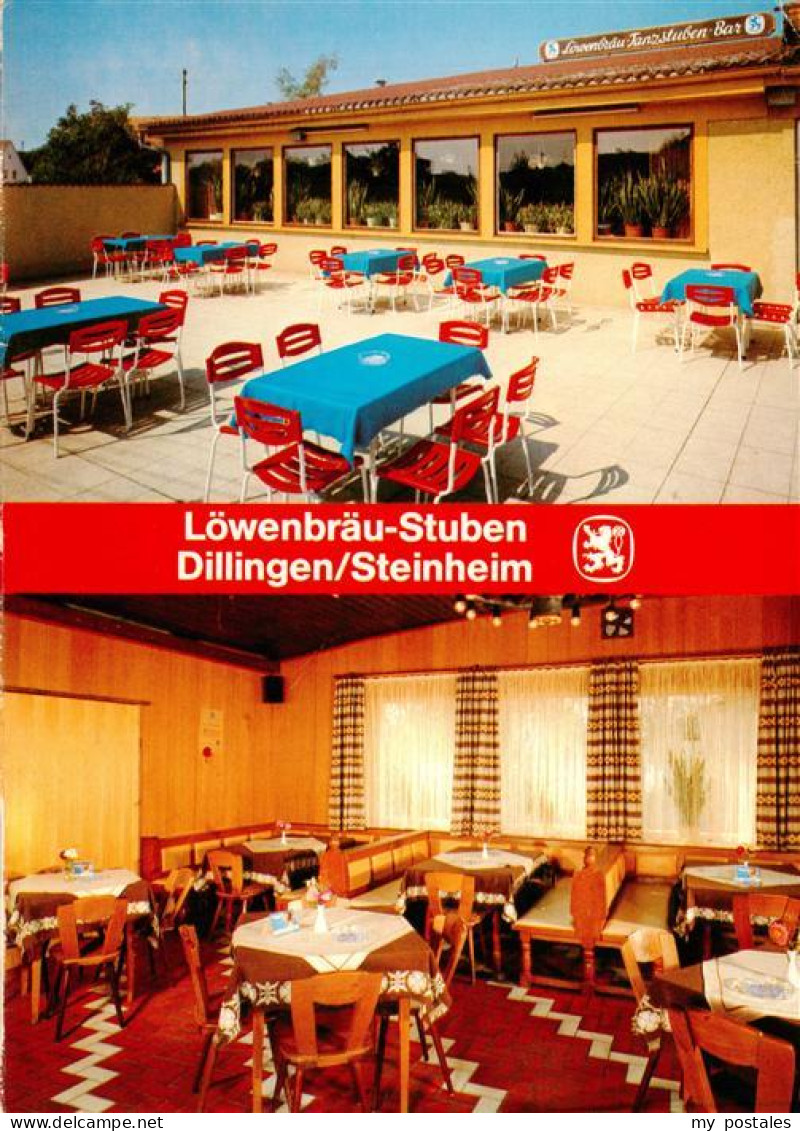 Steinheim Dillingen Loewenbraeu Stuben Gastraum Terrasse