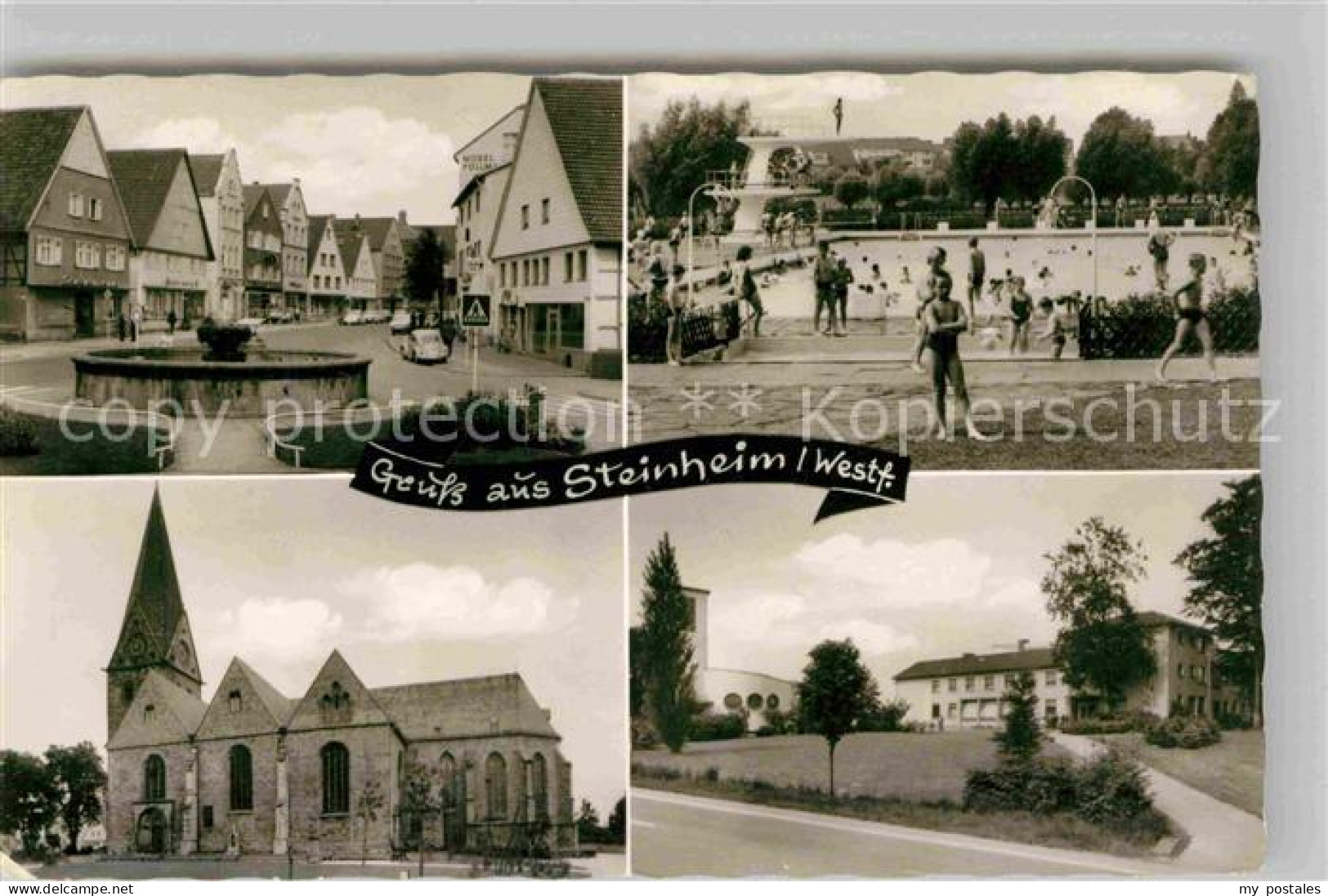 Steinheim Westfalen Dorfbrunnen Schwimmbad Kirche