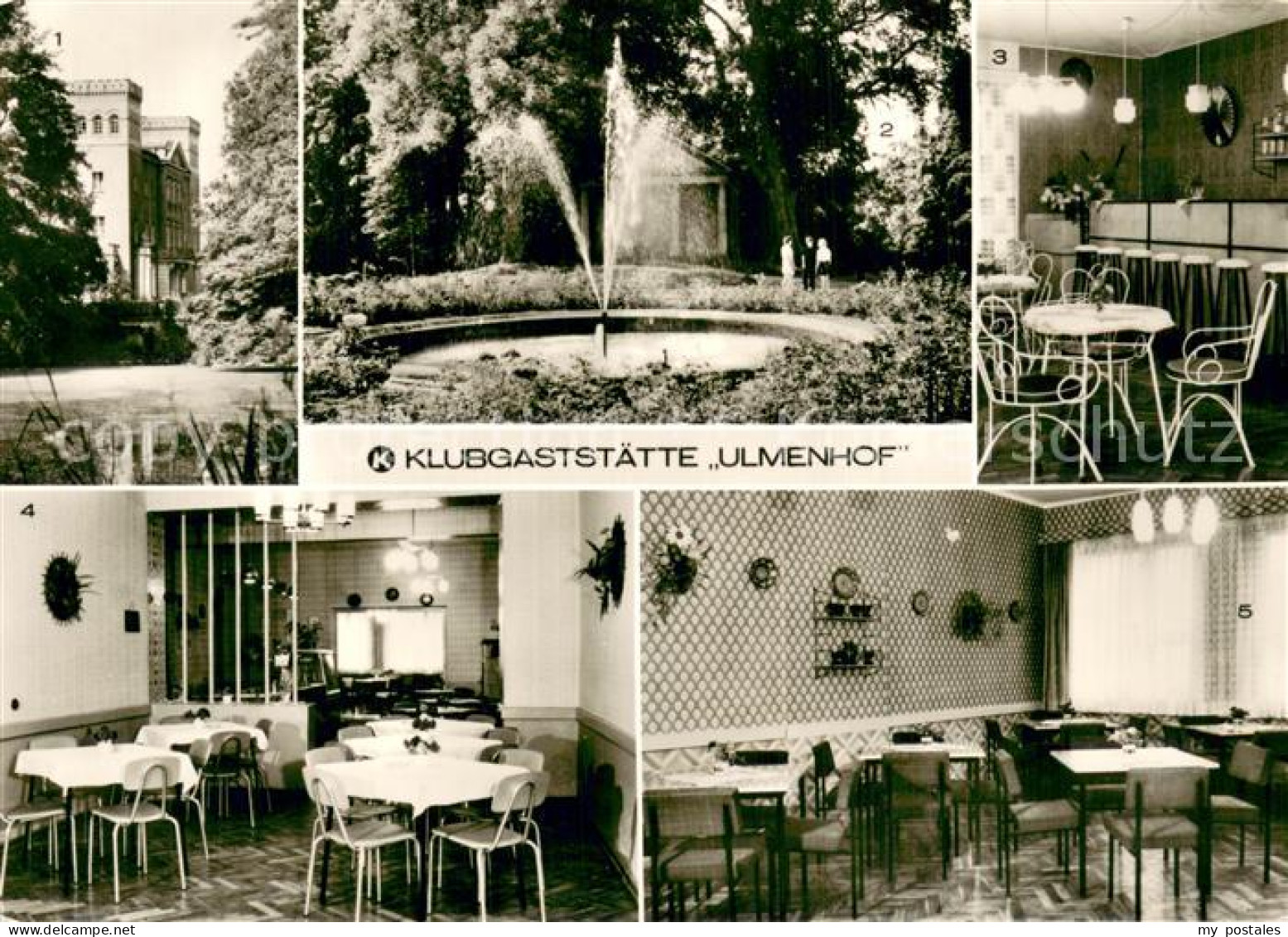 Steinhoefel Fuerstenwalde Klubgaststaette Ulmenhof Park Bar Gastraum Weinstube