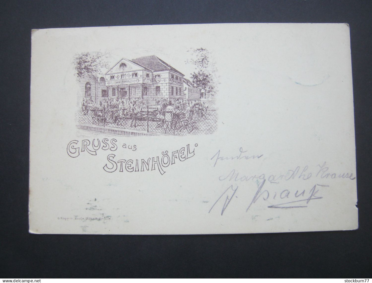 Steinhöfel, Schöne Karte um 1902