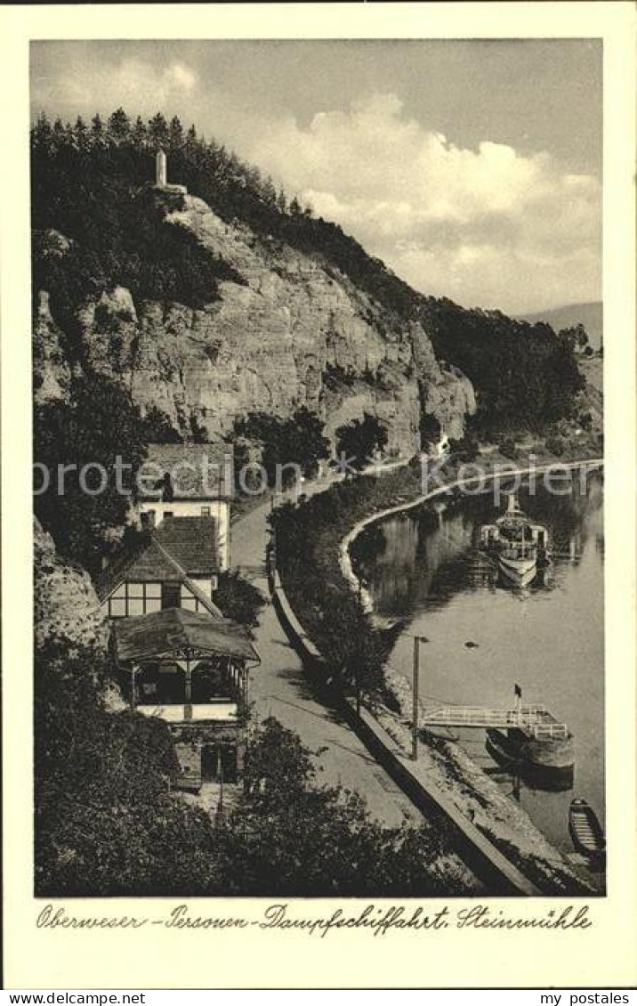 Steinmuehle Pegestorf Oberweser- Personen- Dampfschifffahrt