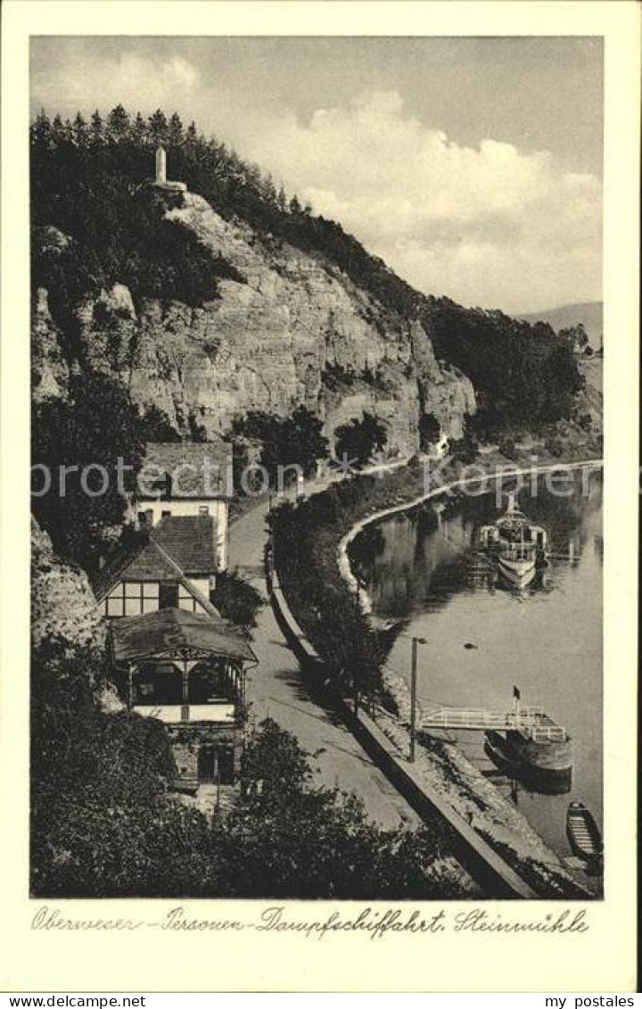 Steinmuehle Pegestorf Oberweser- Personen- Dampfschifffahrt
