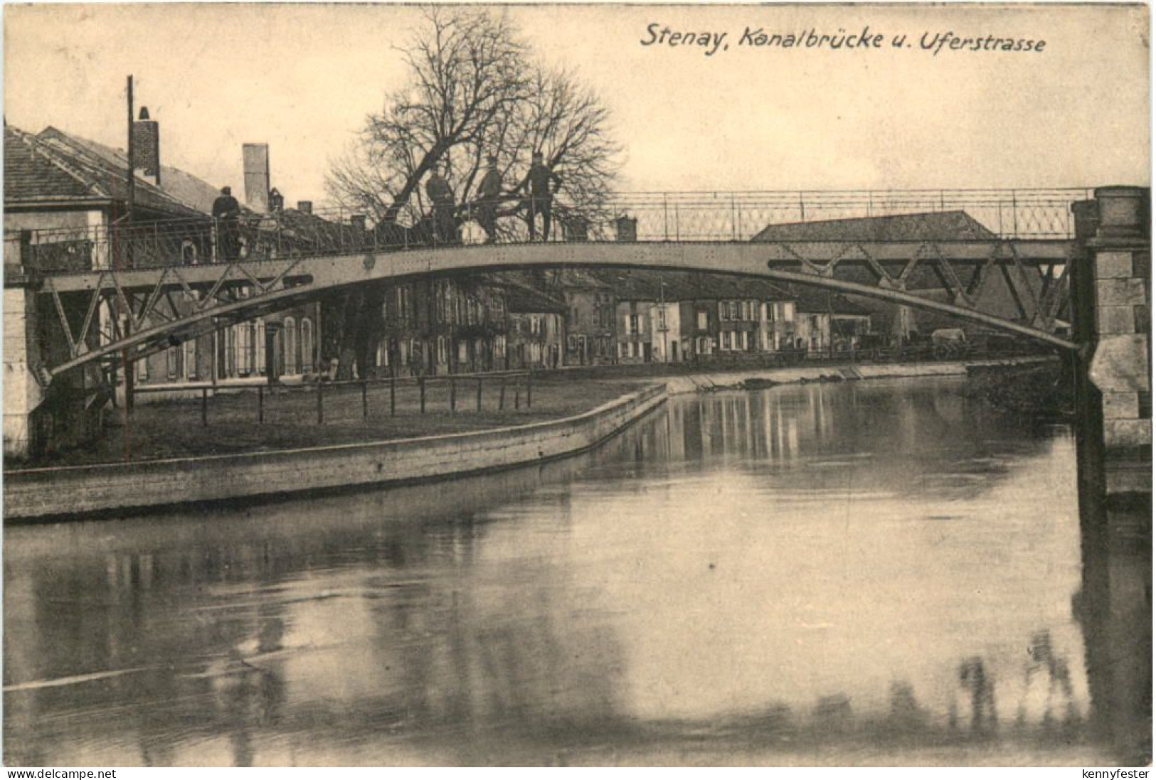 Stenay - Kanalbrücke und Uferstrasse - Feldpost
