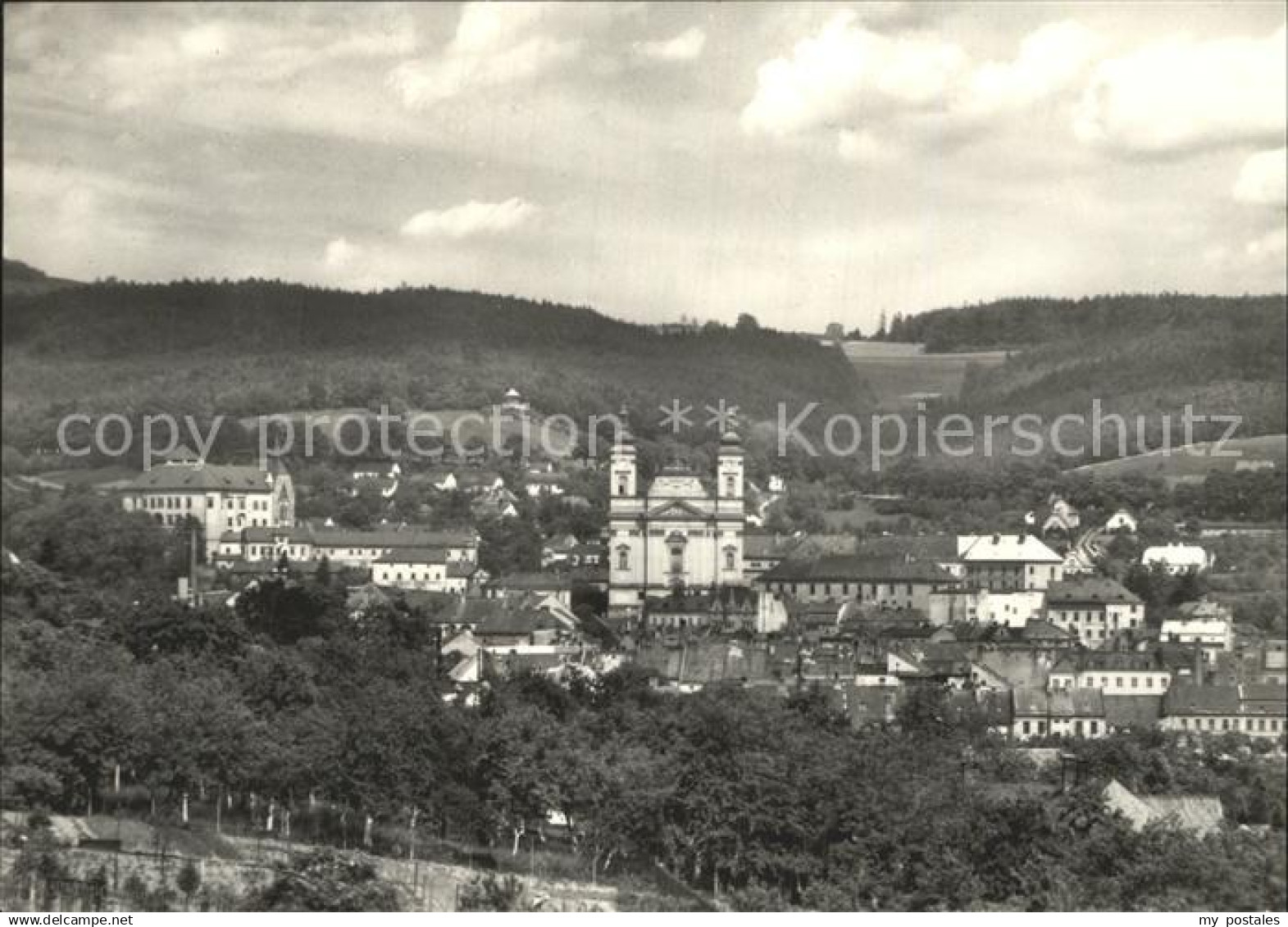 Sternberg Maehren Ortsansicht mit Kirche