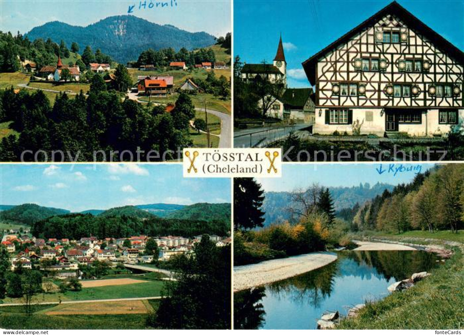 Sternenberg  ZH mit Hoernli Kollbrunn Riegelhaus Wila Toess mit Kyburg