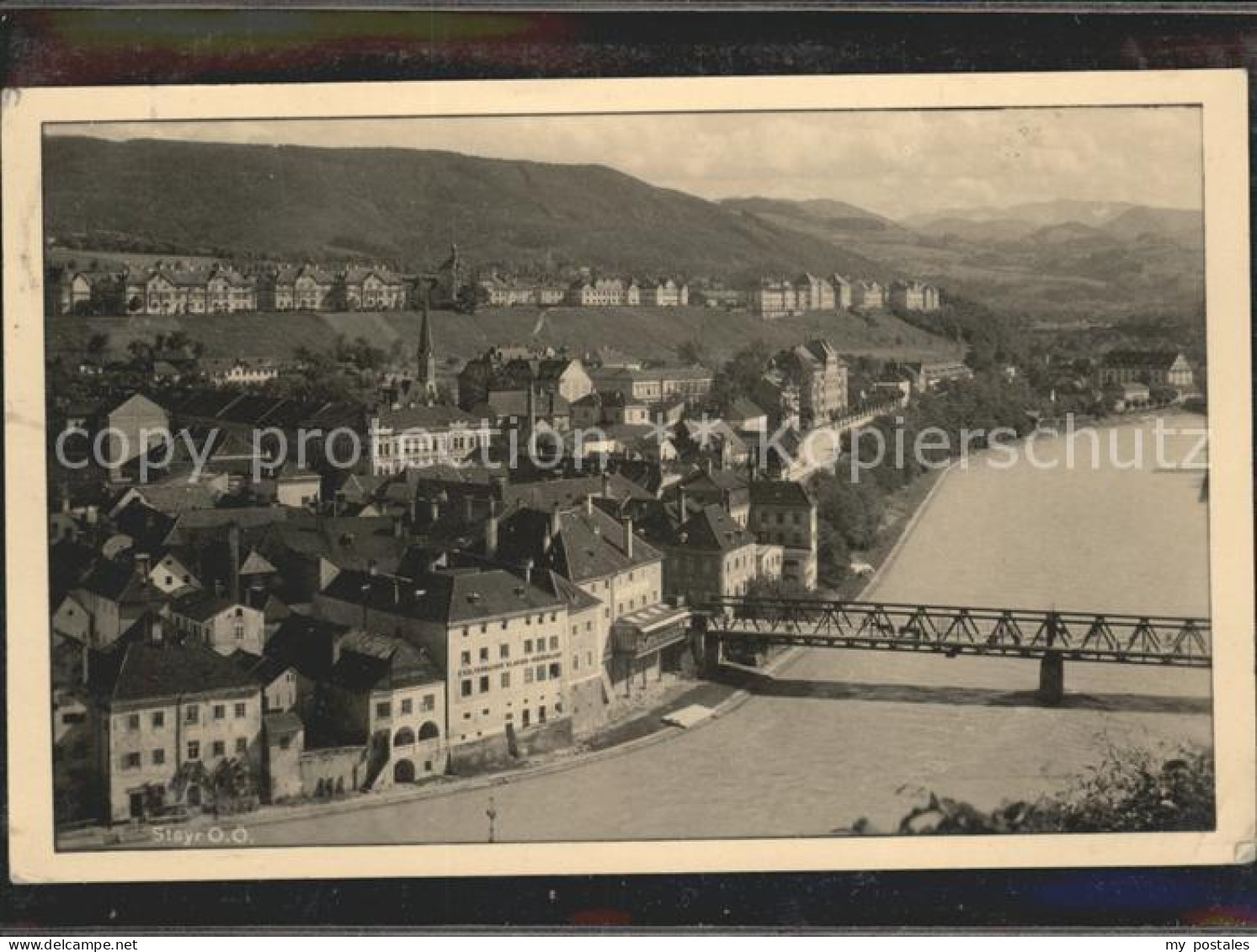 Steyr Enns Oberoesterreich Teilansicht Enns Bruecke