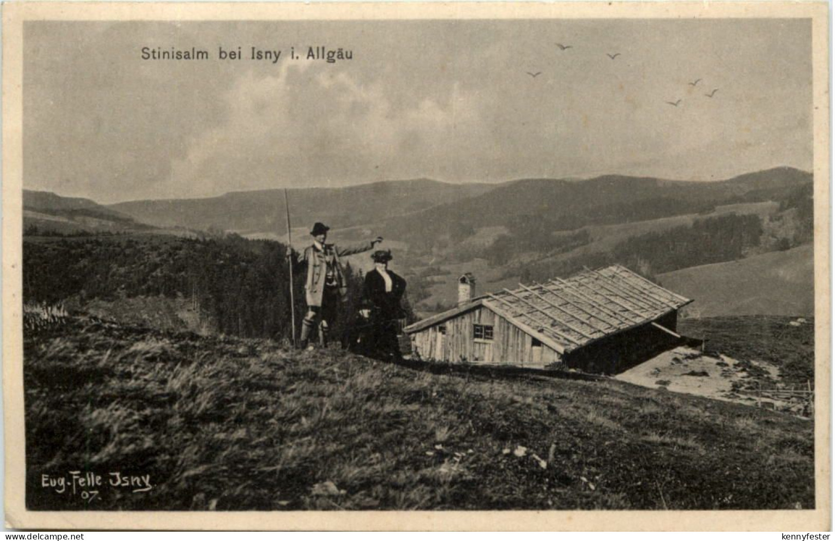 Stinisalm bei Isny - Künstler-AK Eugen Felle