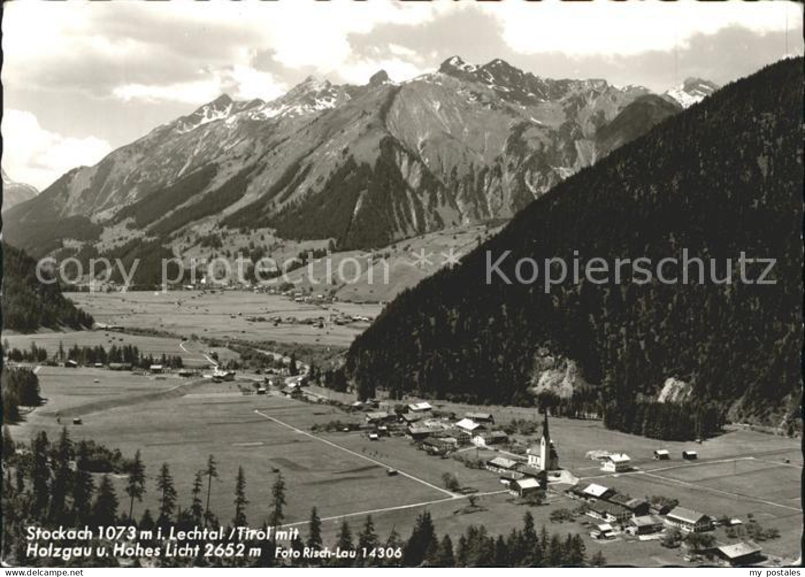 Stockach Lechtal Tirol AT im Lechtal mit Holzgau und Hohes Licht
