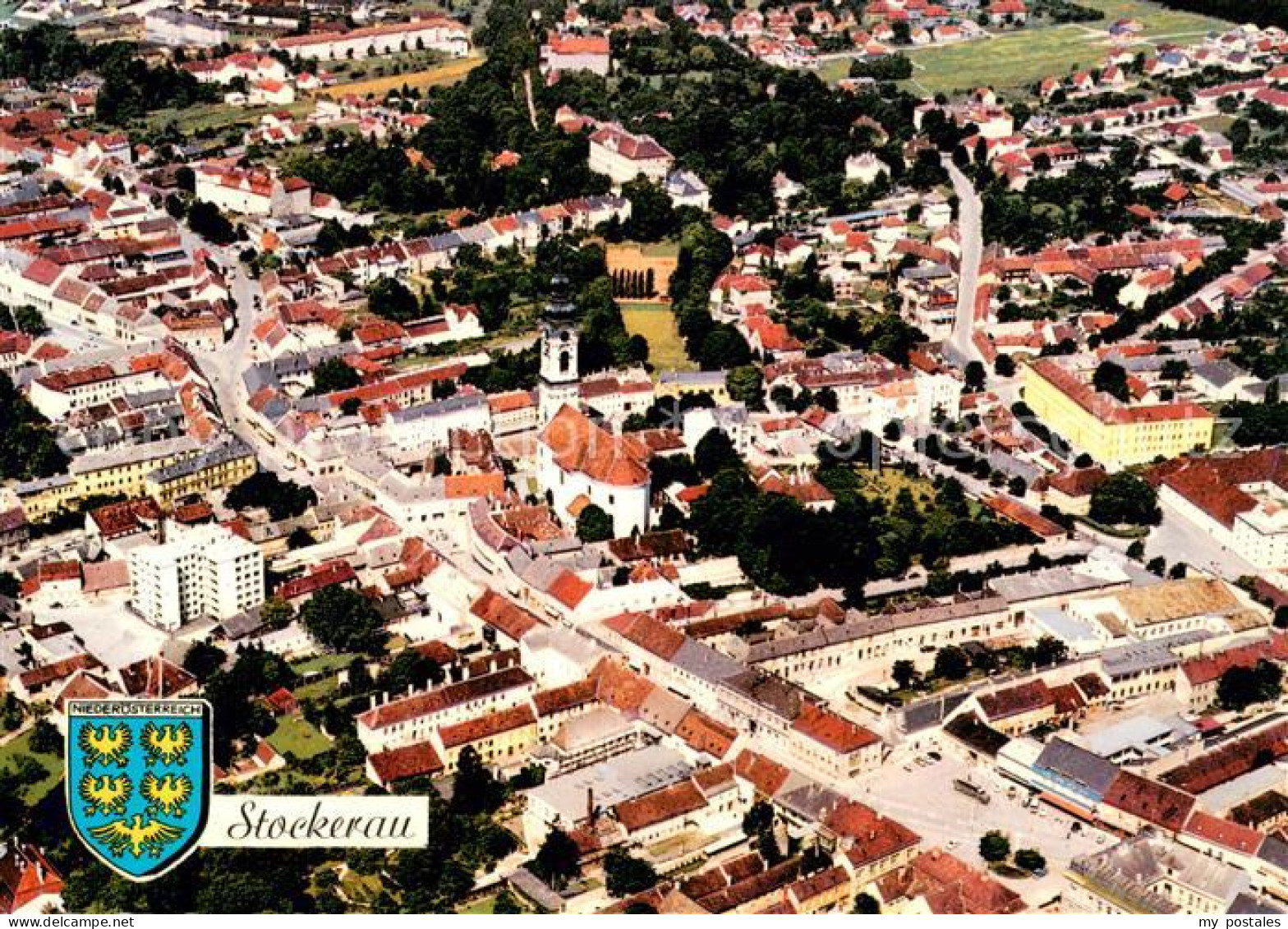 Stockerau Niederoesterreich Fliegeraufnahme