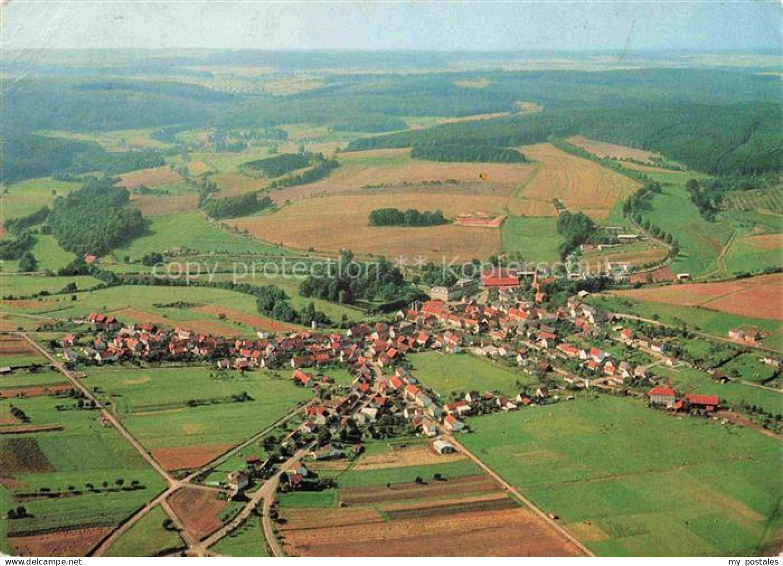 Stockhausen Lauterbach Herbstein Vogelsbergkreis Hessen Fliegeraufnahme Dorf Fel