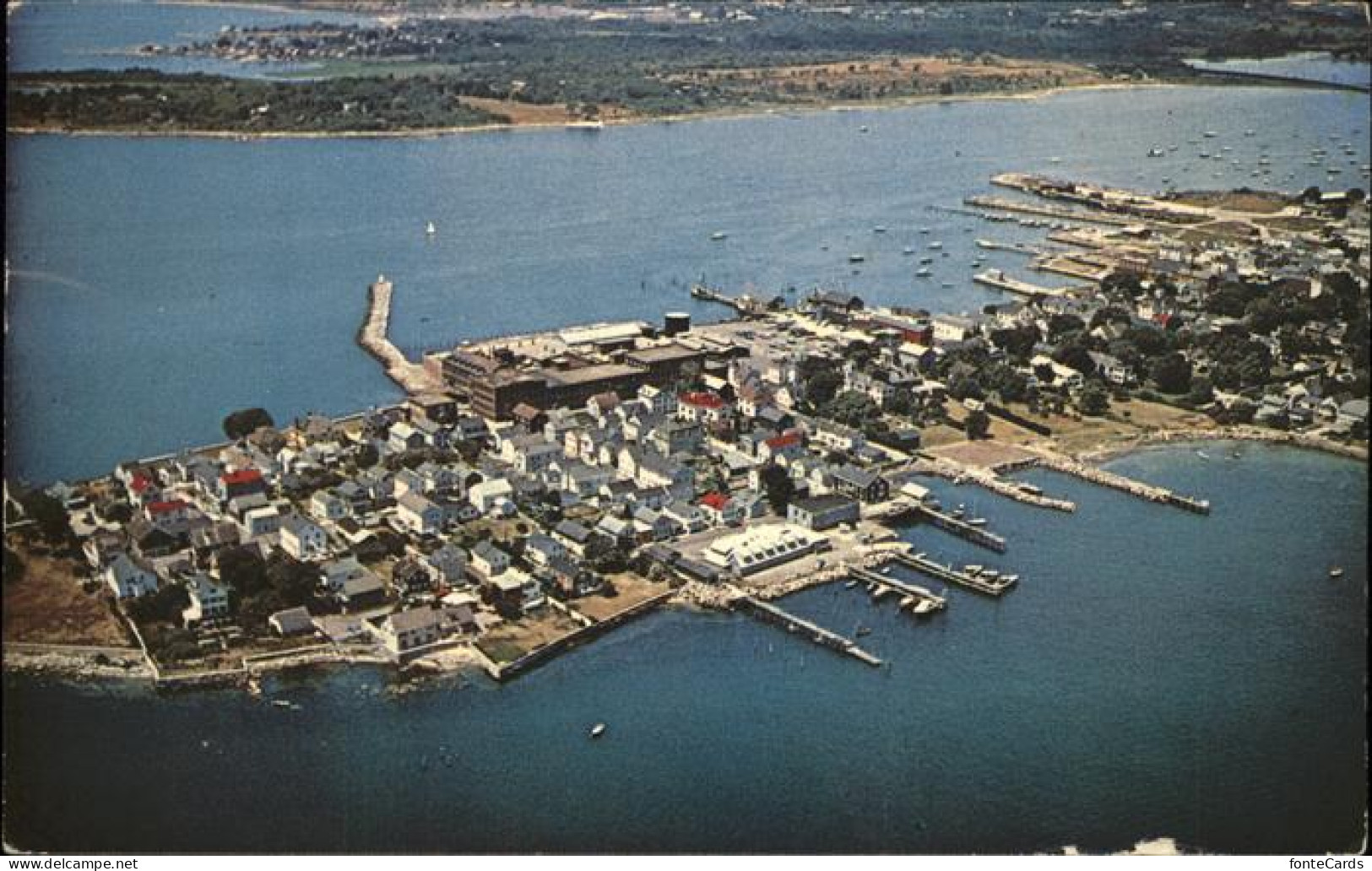 Stonington Maine Hafen Fliegeraufnahme