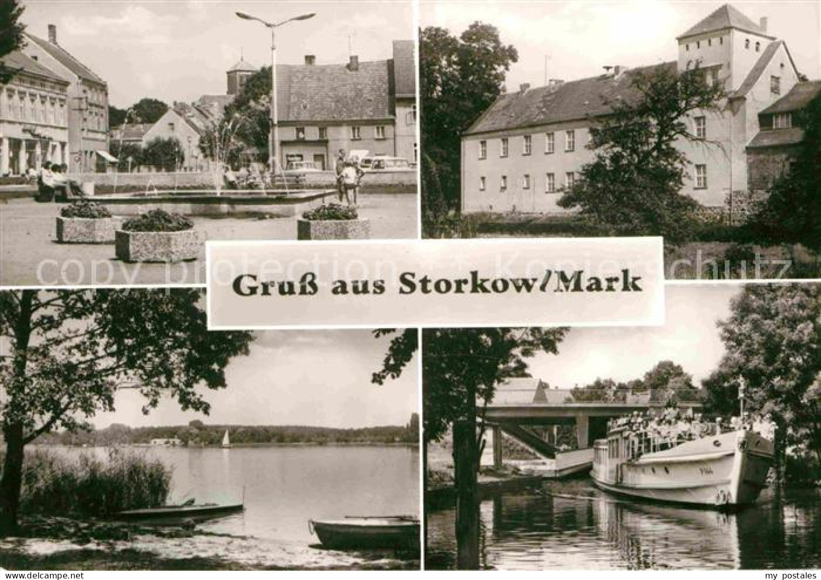 Storkow Mark Marktplatz Schloss Seeblick Ausflugsschiff
