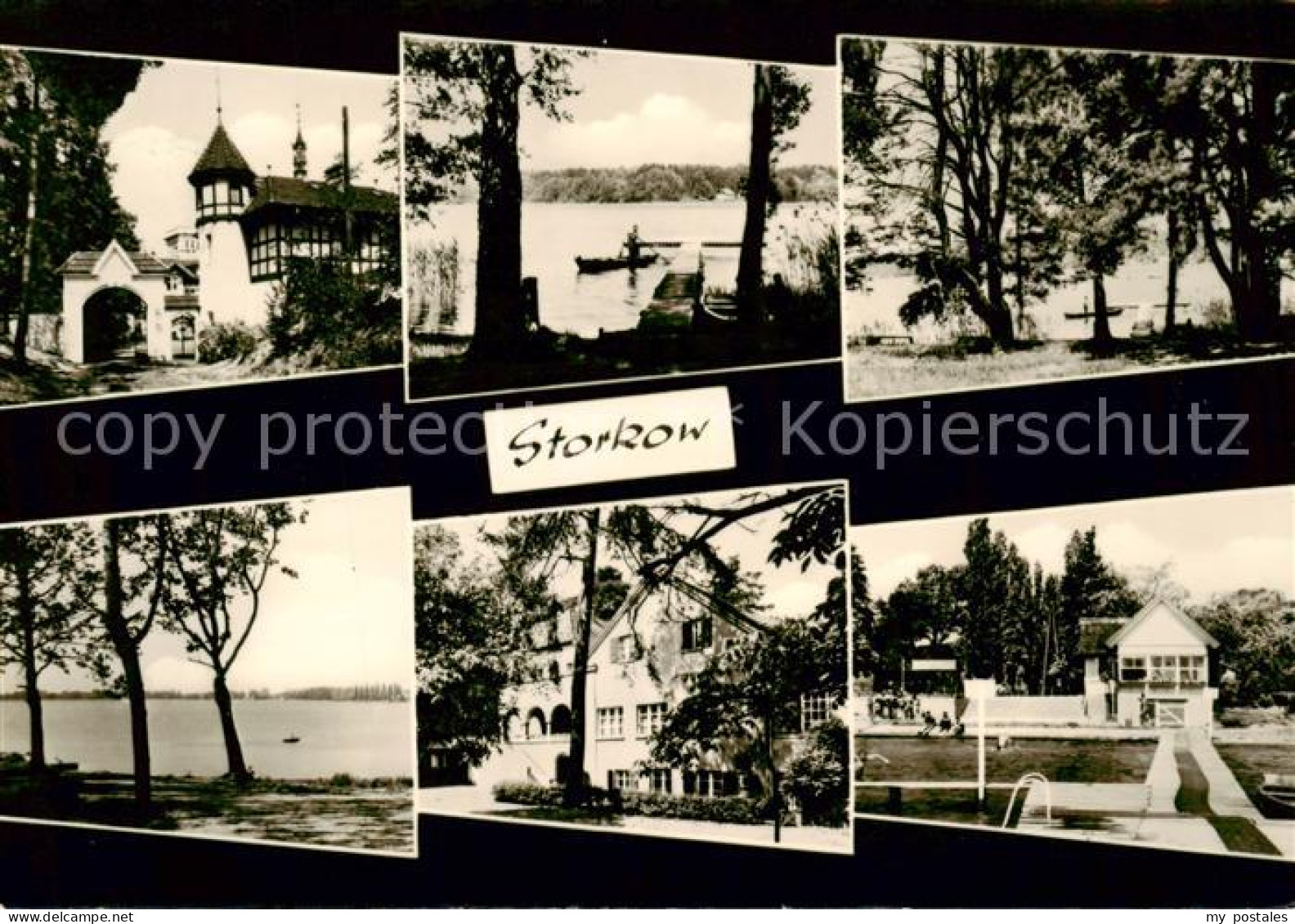 Storkow Mark Teilansichten Freibad Strandpartien