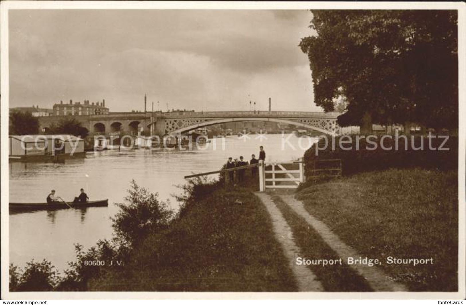 Stourport on Severn Bridge Valentine's Post Card
