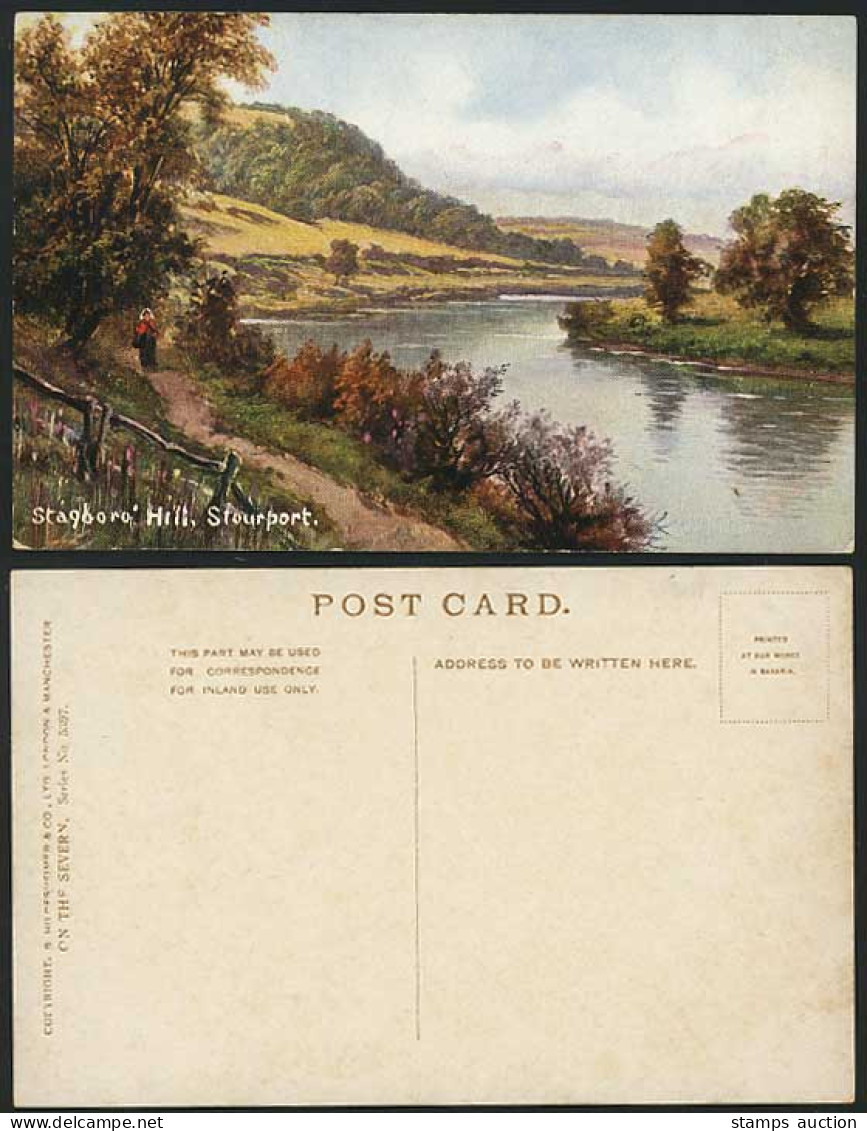 STOURPORT Stagborough Hill on Severn River Old Postcard