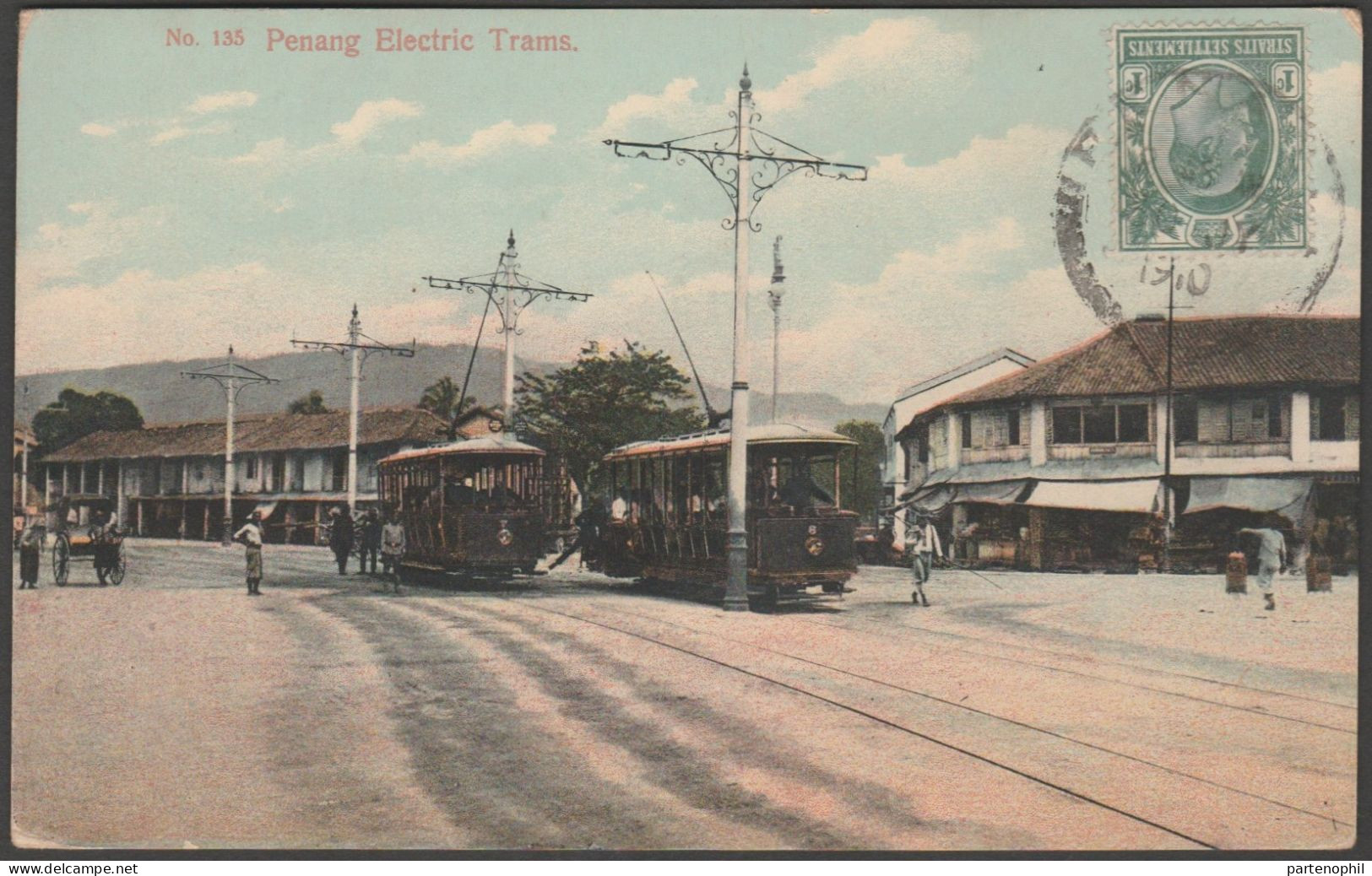 Straits Settlements - Malaysia Penang - 1c. - Postcard - 1910