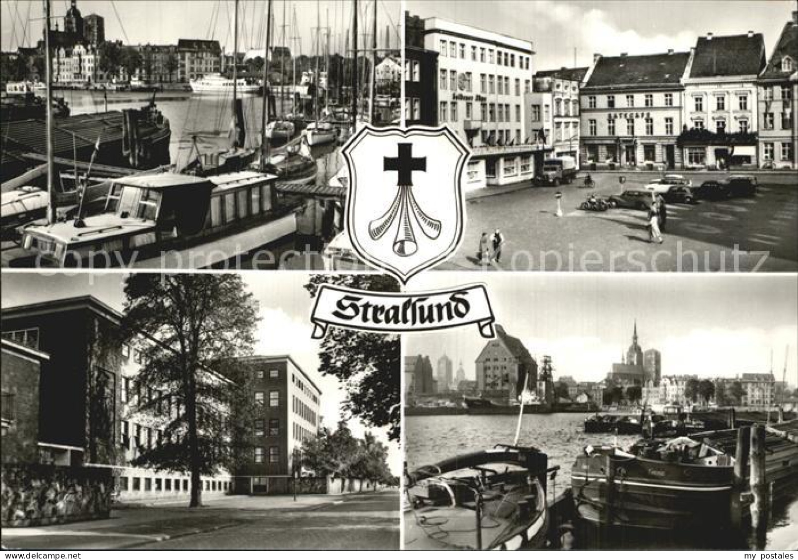 Stralsund Mecklenburg Vorpommern Hafen Alter Markt Krankenhaus Am Sund Hafen