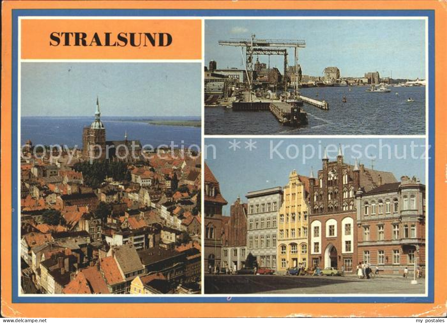 Stralsund Mecklenburg Vorpommern Hafen Ziegelgrabenbruecke Hafen Alter-Markt