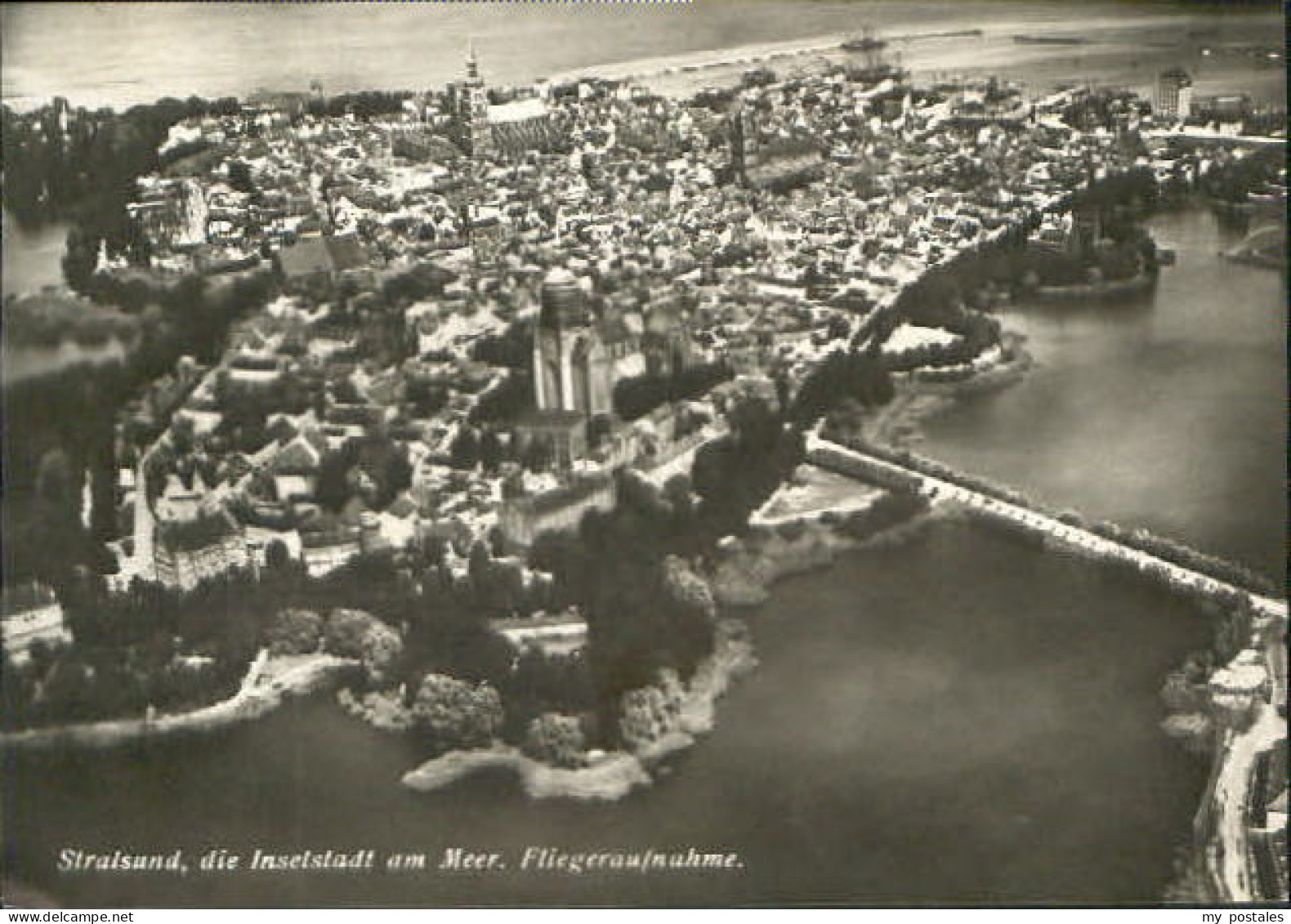 Stralsund Mecklenburg Vorpommern Stralsund Fliegeraufnahme o