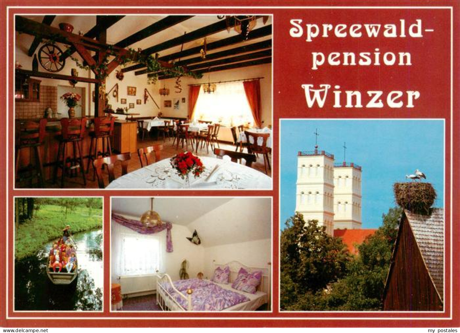 Straupitz Spreewald Pension Winzer Gastraum Kahnpartie Zimmer Kirche Storchennes