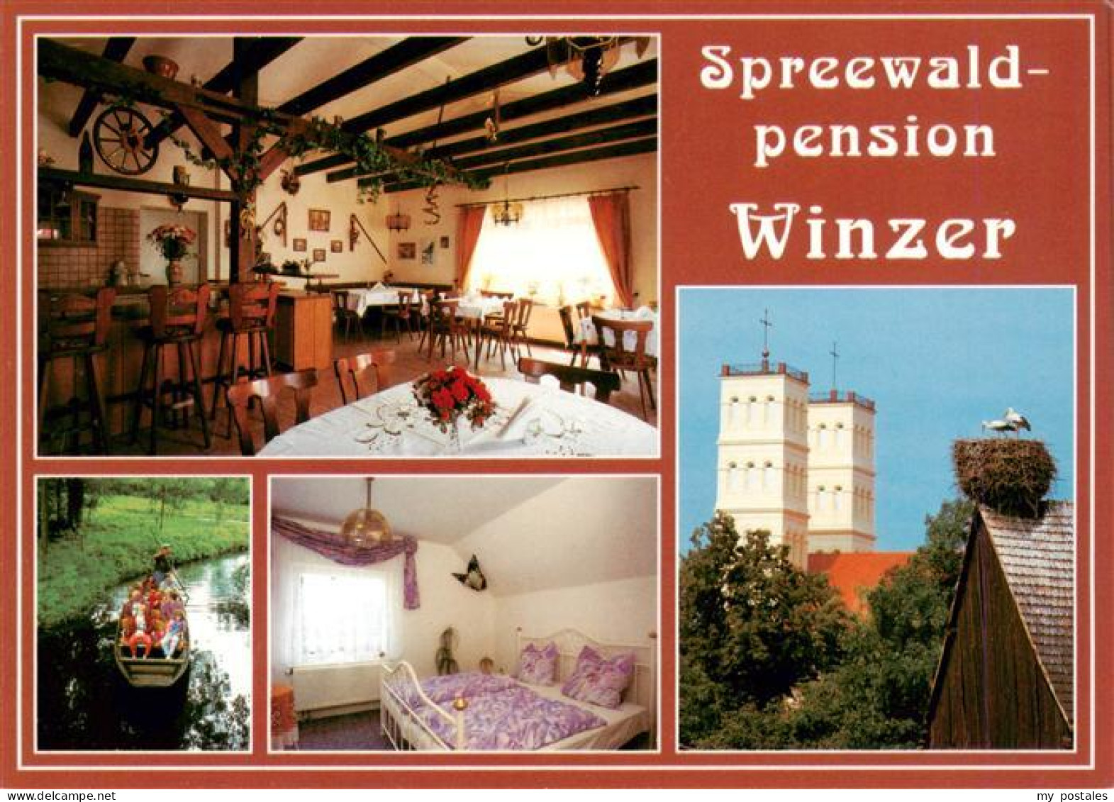 Straupitz Spreewaldpension Winzer Gastraum Kahnfahrt Zimmer Kirche Storchennest
