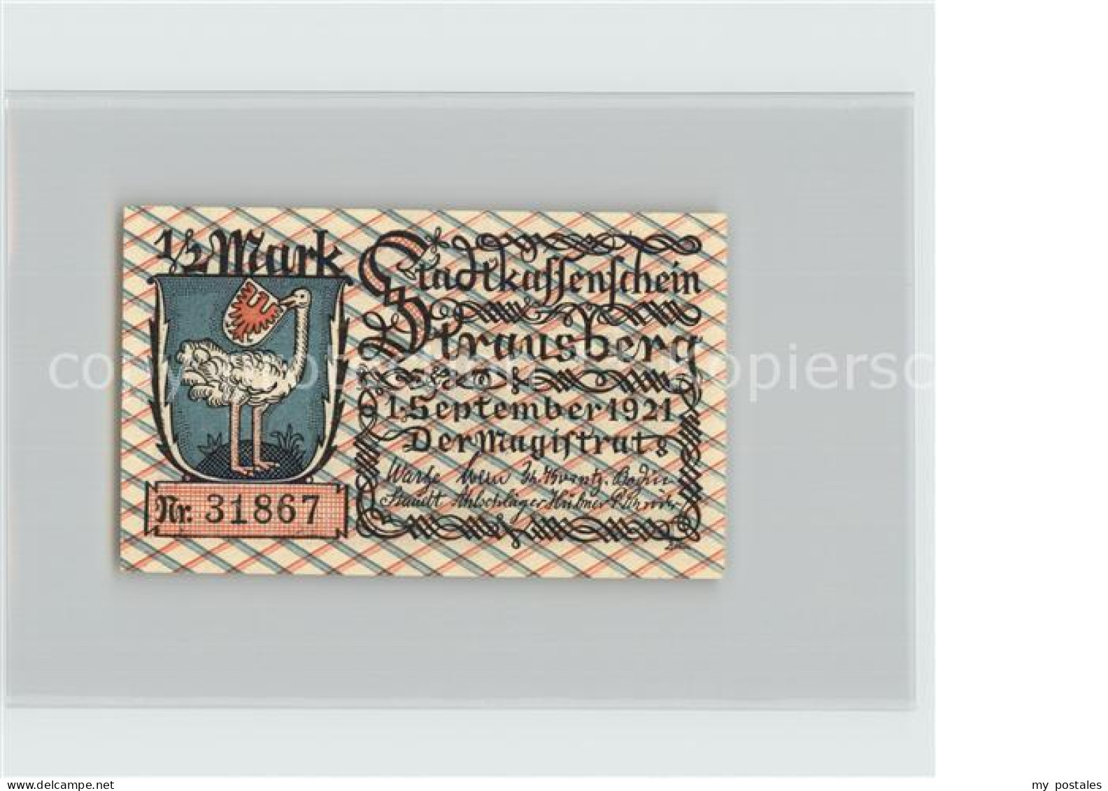 Strausberg Brandenburg Stadtkassenschein