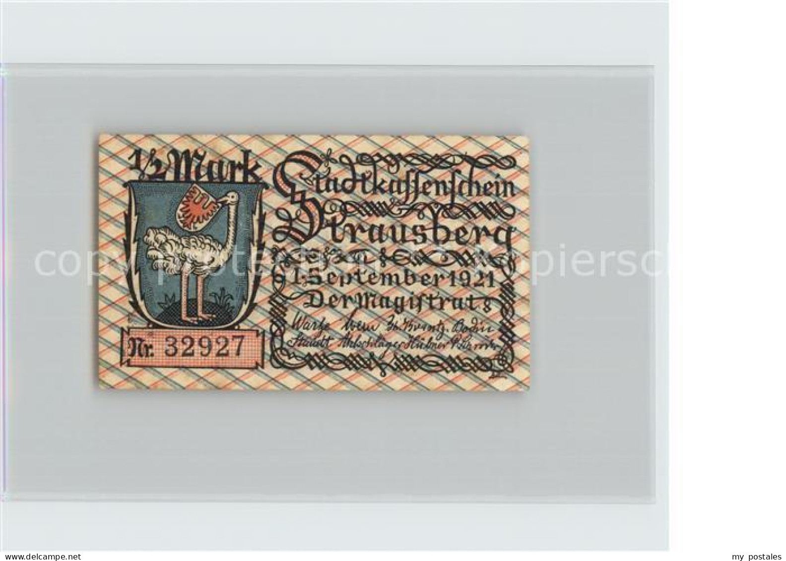 Strausberg Brandenburg Stadtkassenschein