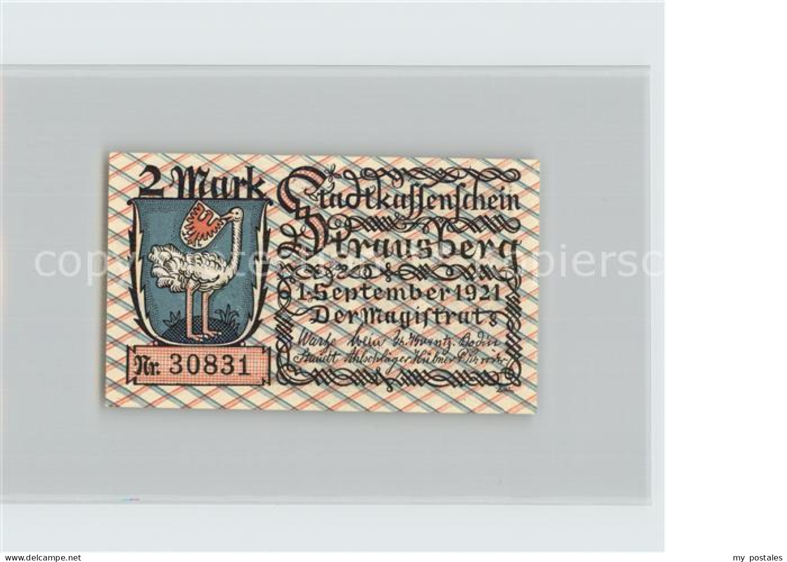 Strausberg Brandenburg Stadtkassenschein