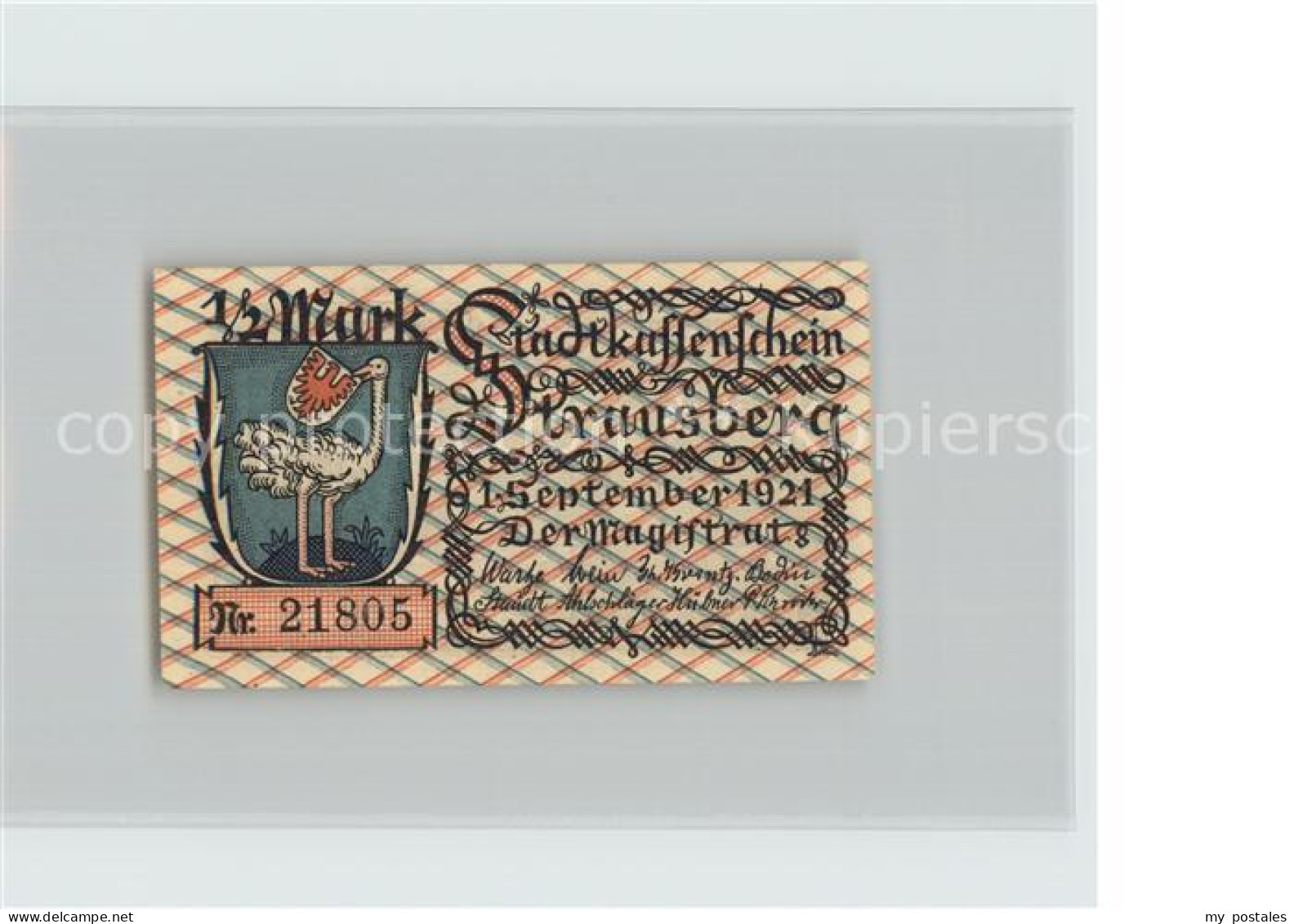 Strausberg Brandenburg Stadtkassenschein