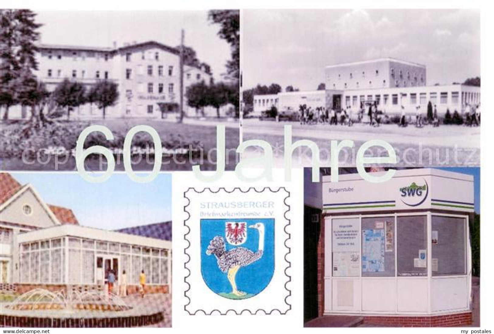 Strausberg Brandenburg Teilansichten Briefmarke Buergerstube