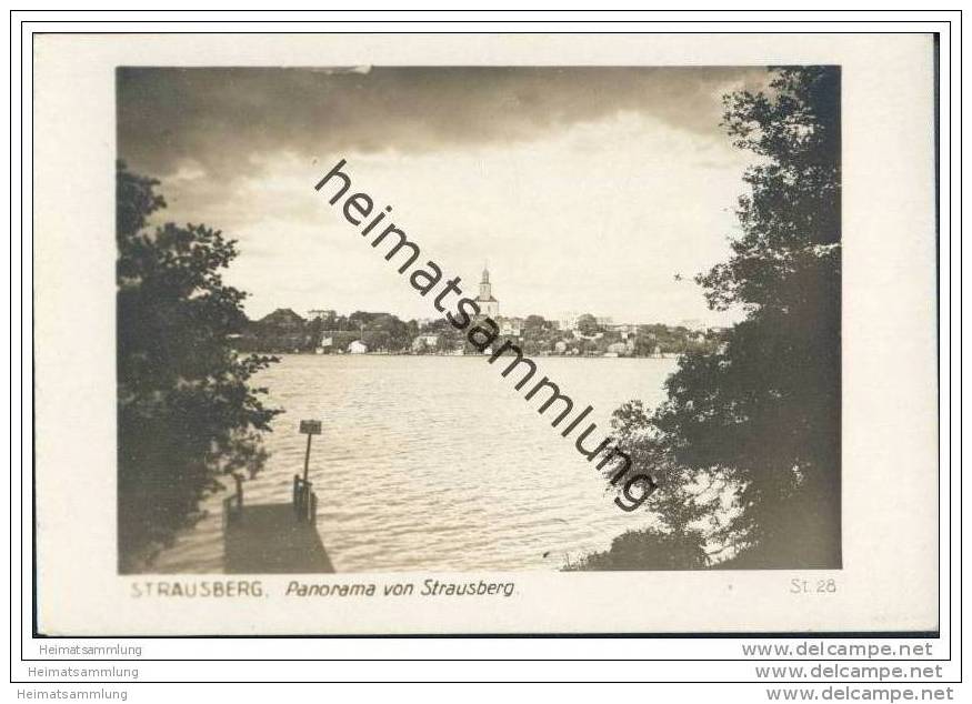 Strausberg - Panorama von Strausberg - Foto-AK