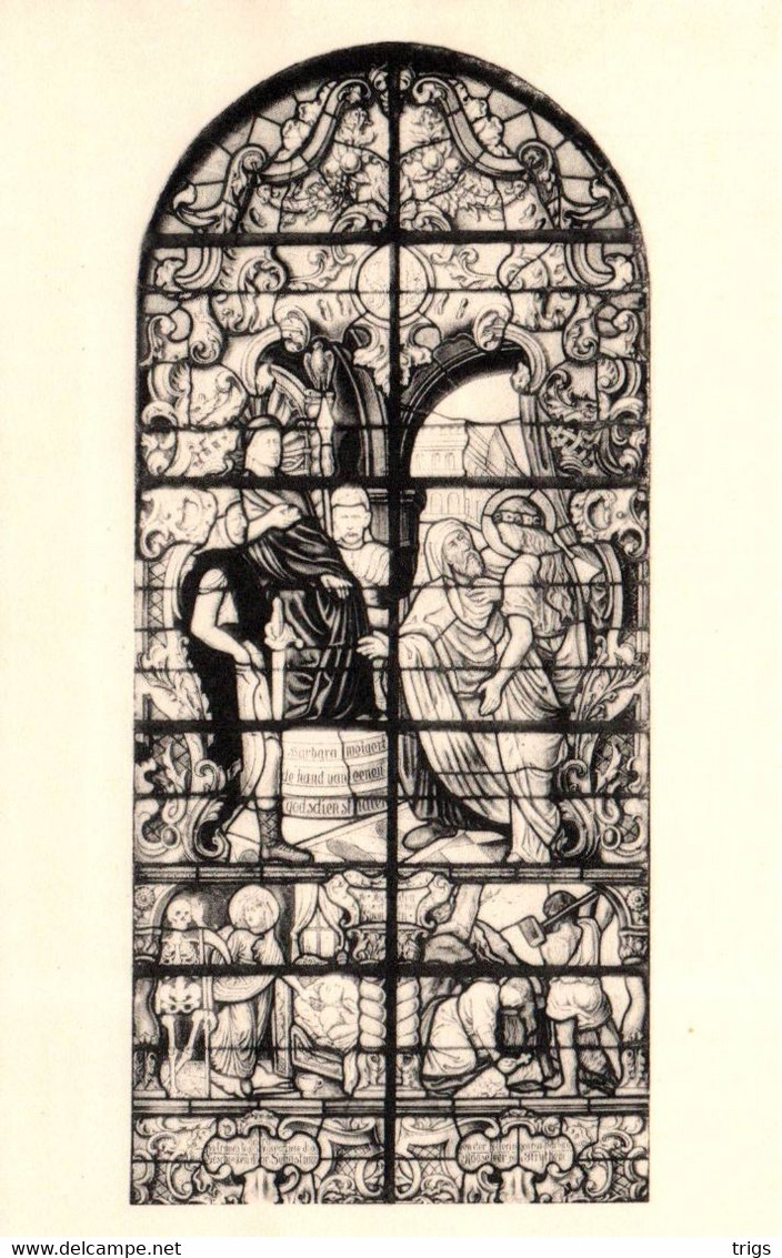 Strijtem (Parochiekerk) - Glasramen: "De H. Barbara"