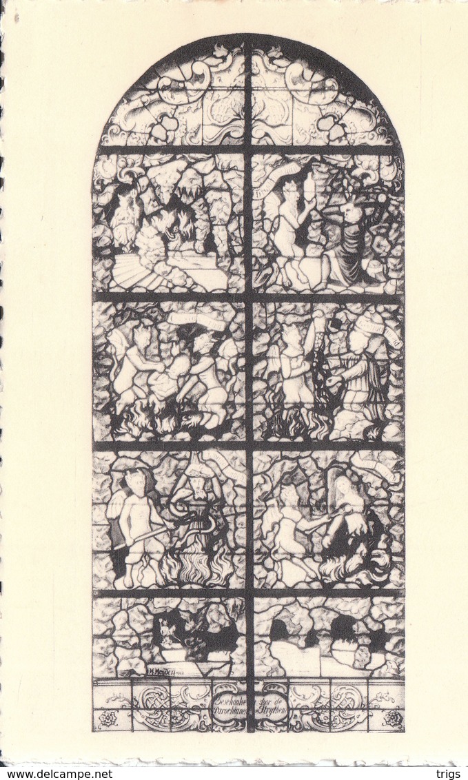 Strijtem (Parochiekerk) - Glasramen, De Hel