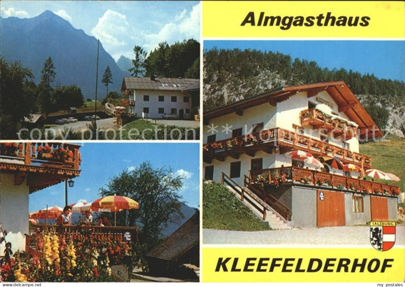 Strobl Almgasthaus Kleefelderhof Terrasse