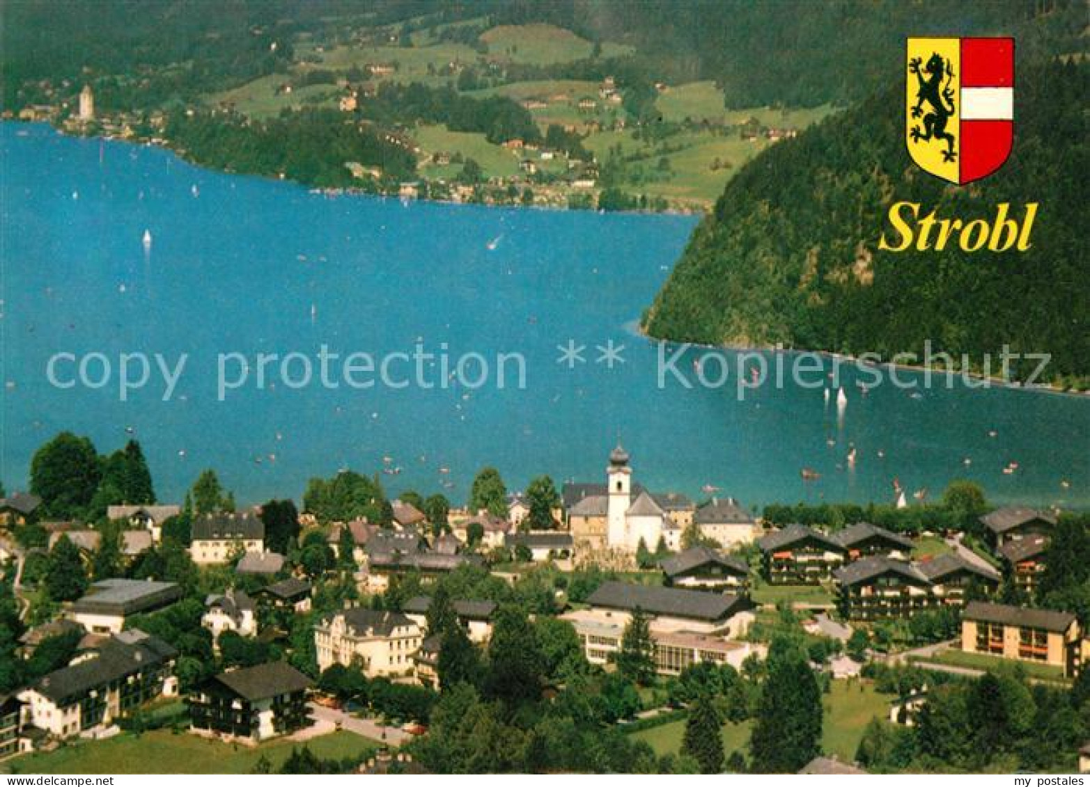 Strobl Wolfgangsee Fliegeraufnahme