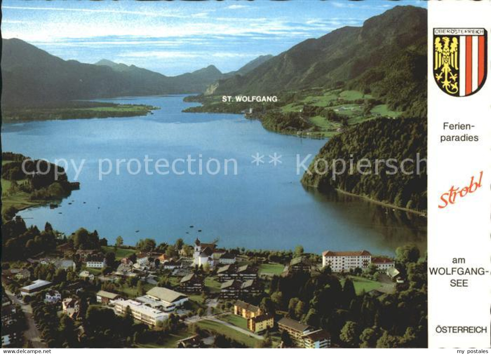 Strobl Wolfgangsee Schafberg Zwoelferhorn Fliegeraufnahme