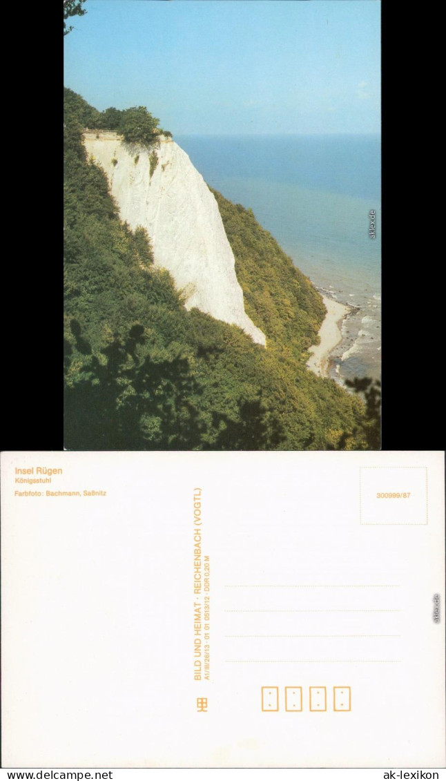 Stubbenkammer Sassnitz Saßnitz Königsstuhl  Ansichtskarte 1987