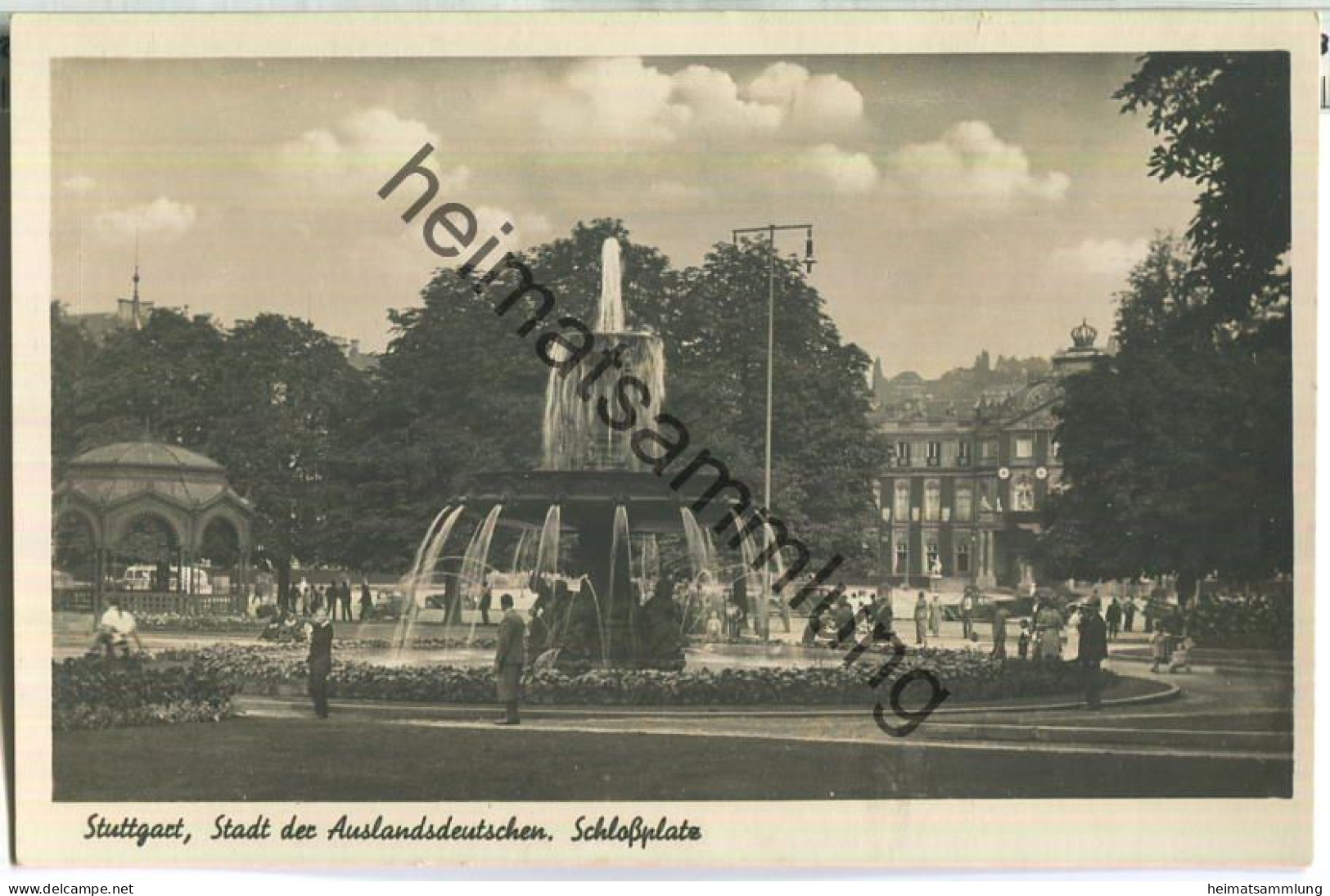 Stuttgart - Schlossplatz - Foto-Ansichtskarte - Verlag Franckh Stuttgart
