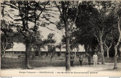 CPA Brazzaville Französisch Kongo, Congo Français, Bureaux du Gouvernement général