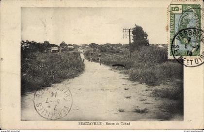 CPA Brazzaville Französisch Kongo, Straße nach Tschad