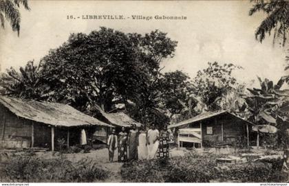 CPA Libreville Gabun, Village Gabonnais