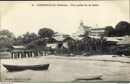 CPA Libreville Gabun, Vue prise de la Jetée