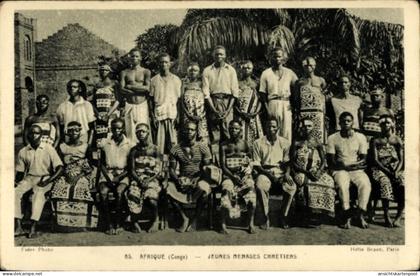 CPA Republik Kongo Französisch Kongo, Junge Christliche Paare