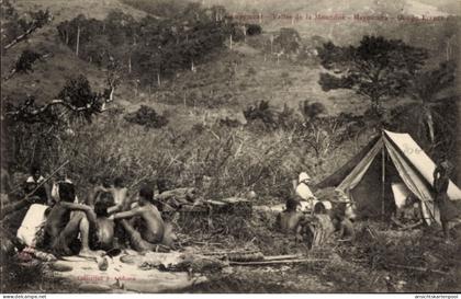 CPA Mayoumba Französisch Kongo, Campement, Vallée de la Moundjié
