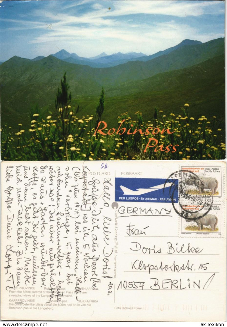 Südafrika South Africa Robinson Pass Cape Province Südafrika 1996