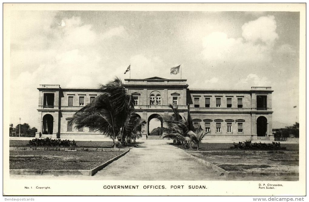 sudan, PORT SUDAN, Government Offices (1930s) RPPC
