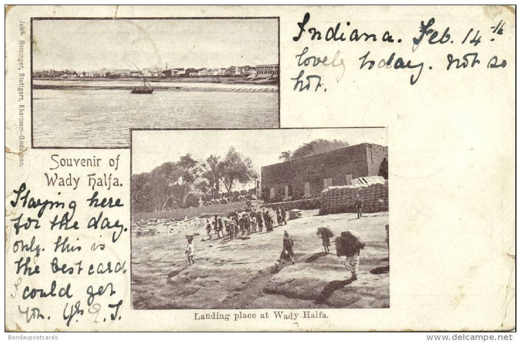 sudan, WADY HALFA, Multiview, Landing Place (1904)